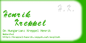 henrik kreppel business card